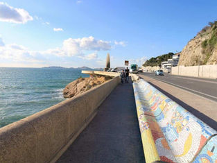 Mosaïque IPC du banc de la Corniche Kennedy